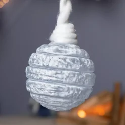 KAEMINGK Palline Di Natale-Confezione di 3 palline di Natale (D80 mm) Vetro Silva
