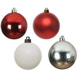 KAEMINGK Palline Di Natale-Confezione di 30 palline di Natale (D60 mm) Alpine multi Bianco/