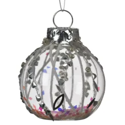 KAEMINGK Decorazione Da Tavola-Confezione di 6 segnaposto porta menù Interno paillettes Trasparente