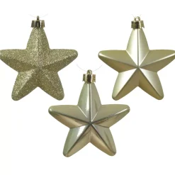 KAEMINGK Addobbi Natalizi-Confezione di 6 stelle di Natale da appendere Alpine
