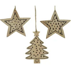 KAEMINGK Addobbi Natalizi-Confezione di 3 Stelle e albero di natale