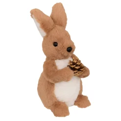 JJA Babbo Natale Animali E Personaggi-Coniglio di peluche (H31 cm) Albin e pigna Marrone