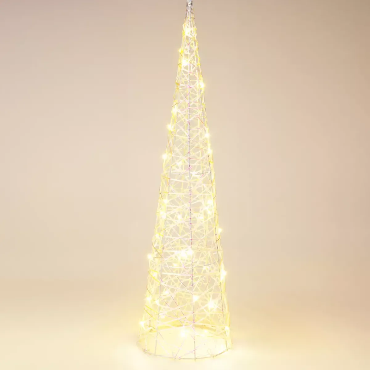 KOOPMAN Oggetti Decorativi E Illuminati|Decorazioni E Oggetti Natalizi-Cono luminoso a batteria 30 micro LED (H60 cm) Scintille