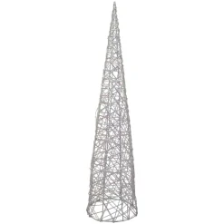 KOOPMAN Oggetti Decorativi E Illuminati-Cono luminoso con pile 40 micro LED (H80 cm) Scintille