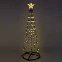 KOOPMAN Oggetti Decorativi E Illuminati|Personaggi E Oggetti Grande Dimensione-Cono luminoso Digital 550 Micro Led (H300 cm) Twinkling Nero e