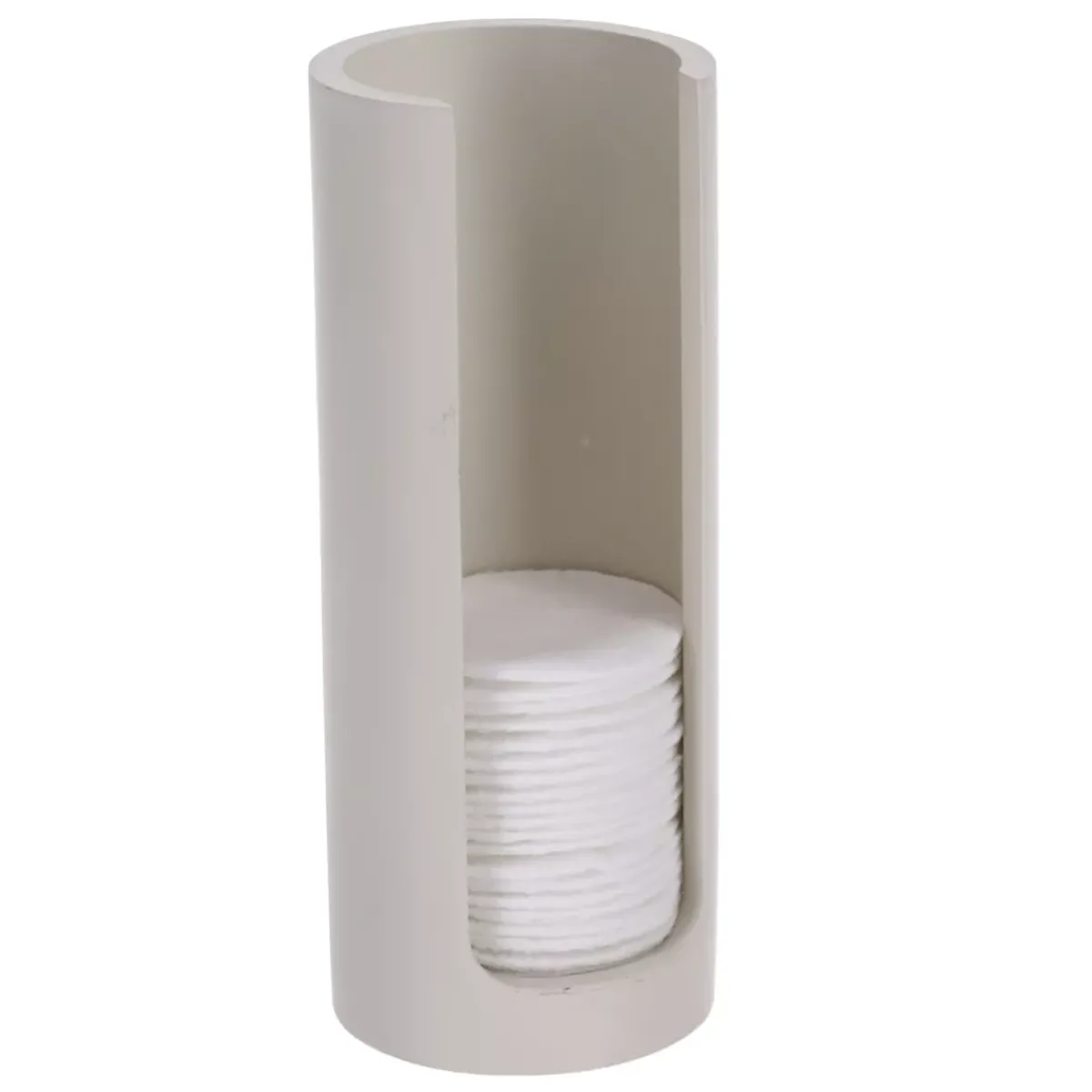 TENDANCE Accessori Bagno-Contenitore porta dischetti di cotone (H17 cm) Japandi