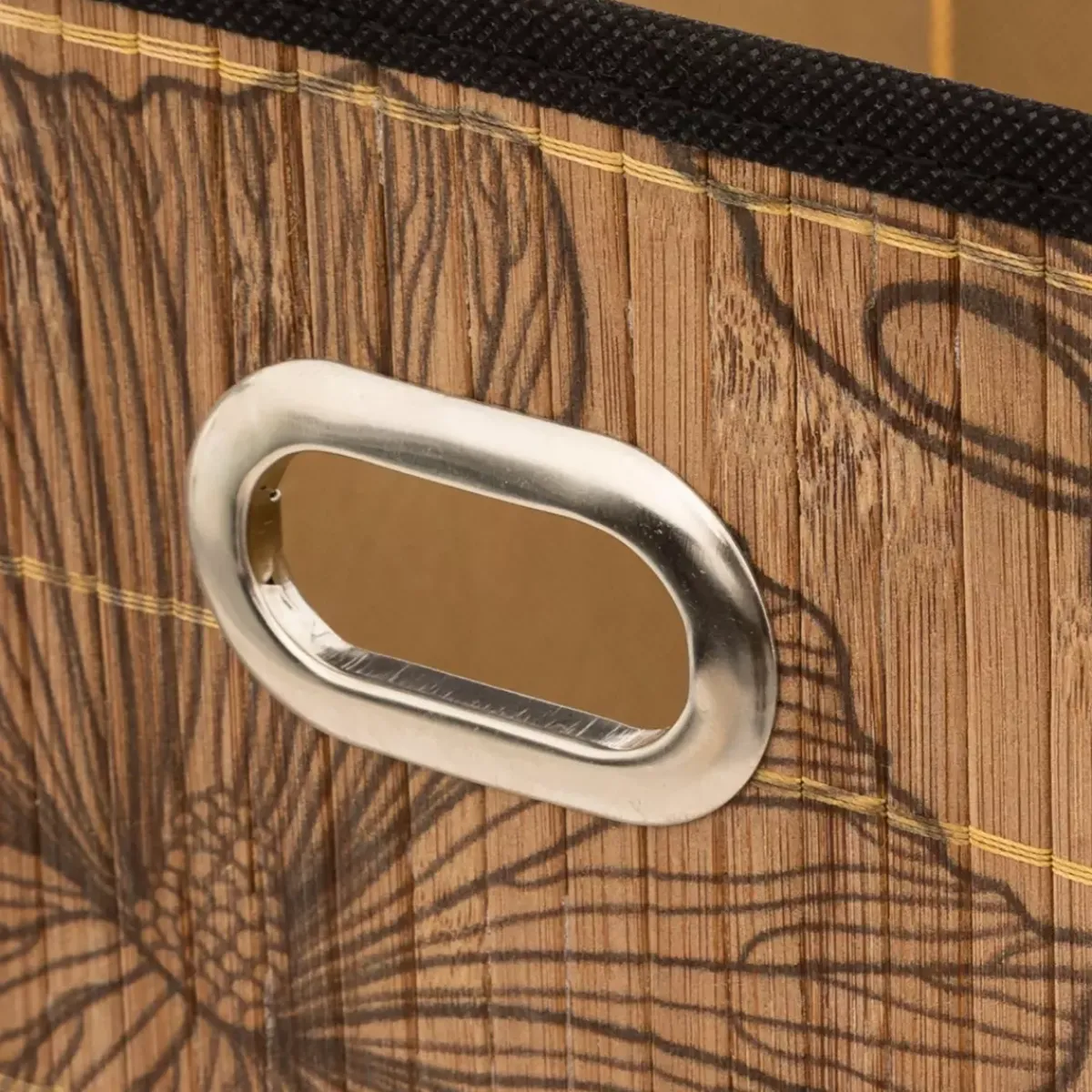5 Five Simply Smart Cesti E Scatole Portaoggetti-Contenitore (31 x 31 cm) Blackflora Legno