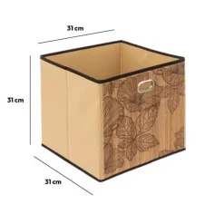 5 Five Simply Smart Cesti E Scatole Portaoggetti-Contenitore (31 x 31 cm) Blackflora Legno