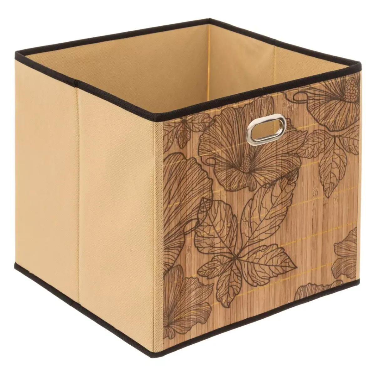 5 Five Simply Smart Cesti E Scatole Portaoggetti-Contenitore (31 x 31 cm) Blackflora Legno