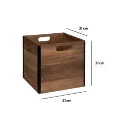 5 Five Simply Smart Cesti E Scatole Portaoggetti-Contenitore (31 x 31 x 31 cm) Mano scuro
