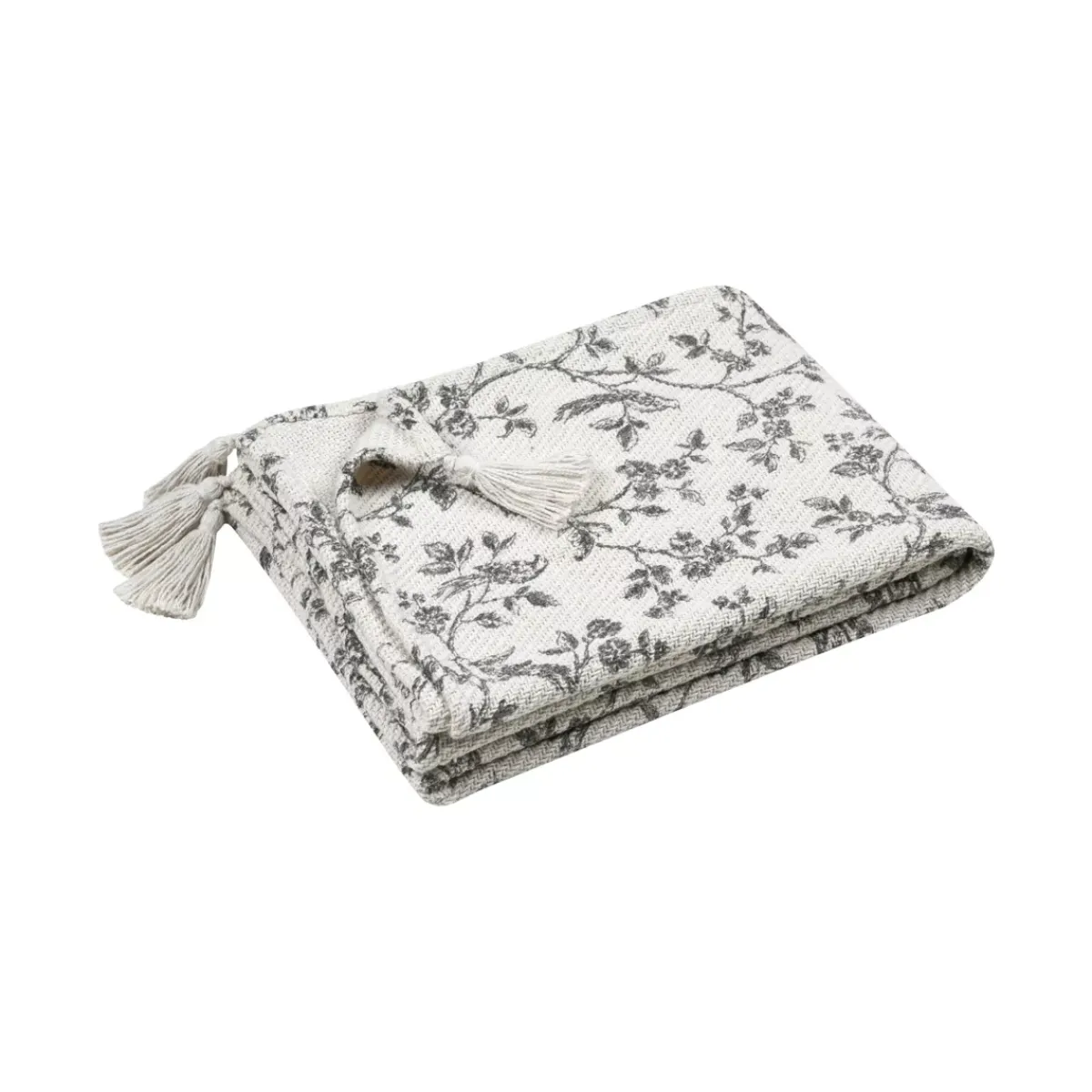 STOF Plaid E Teli Copritutto-Coperta di cotone riciclato per divano (125 x 150 cm) Clarine