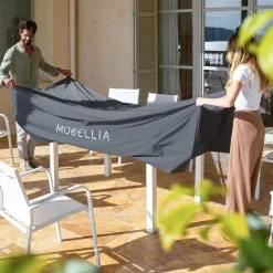 Copertura protettiva impermeabile per tavolo rettangolare (225 x 125 cm) Grigio