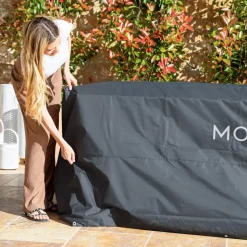 Copertura protettiva impermeabile per poltrona da giardino con braccioli 120 x 105 cm - Grigio