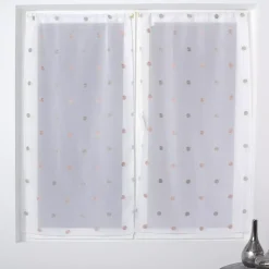 Coppia di tende trasparenti (60 x 120 cm) Smarties Grigio