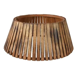 EMINZA Accessori Per Albero Di Natale-Copri base albero (D57 cm) Paulownia Legno