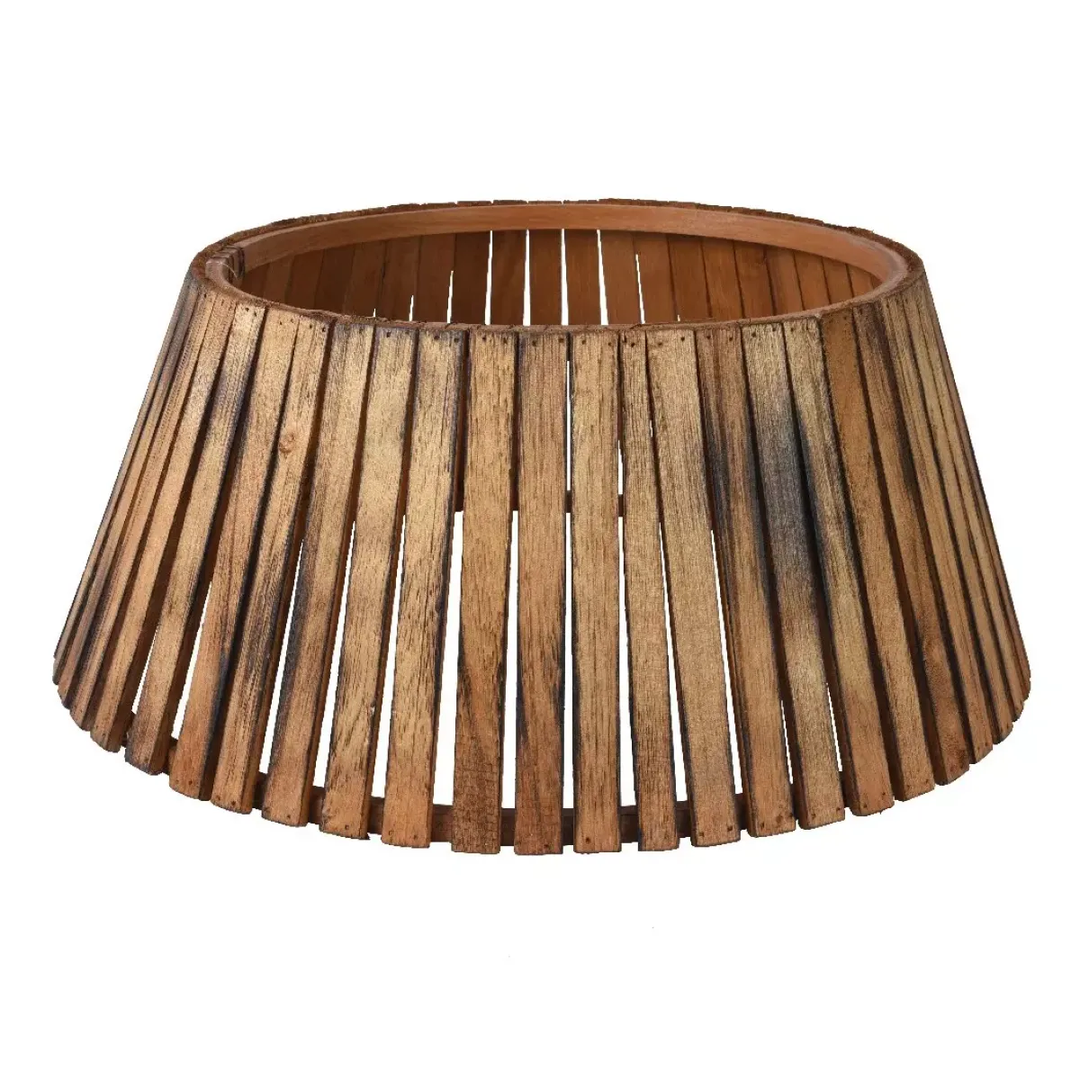 EMINZA Accessori Per Albero Di Natale-Copri base albero (D57 cm) Paulownia Legno