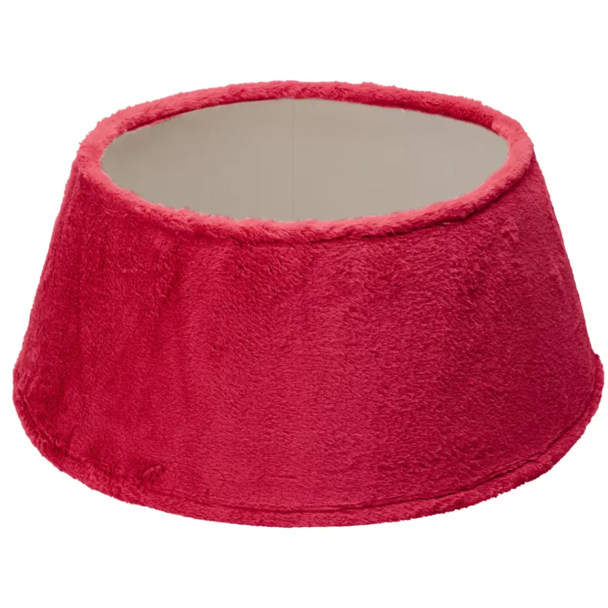KOOPMAN Accessori Per Albero Di Natale-Copribase albero di Natale (D55 cm) Ecopelliccia Rossa
