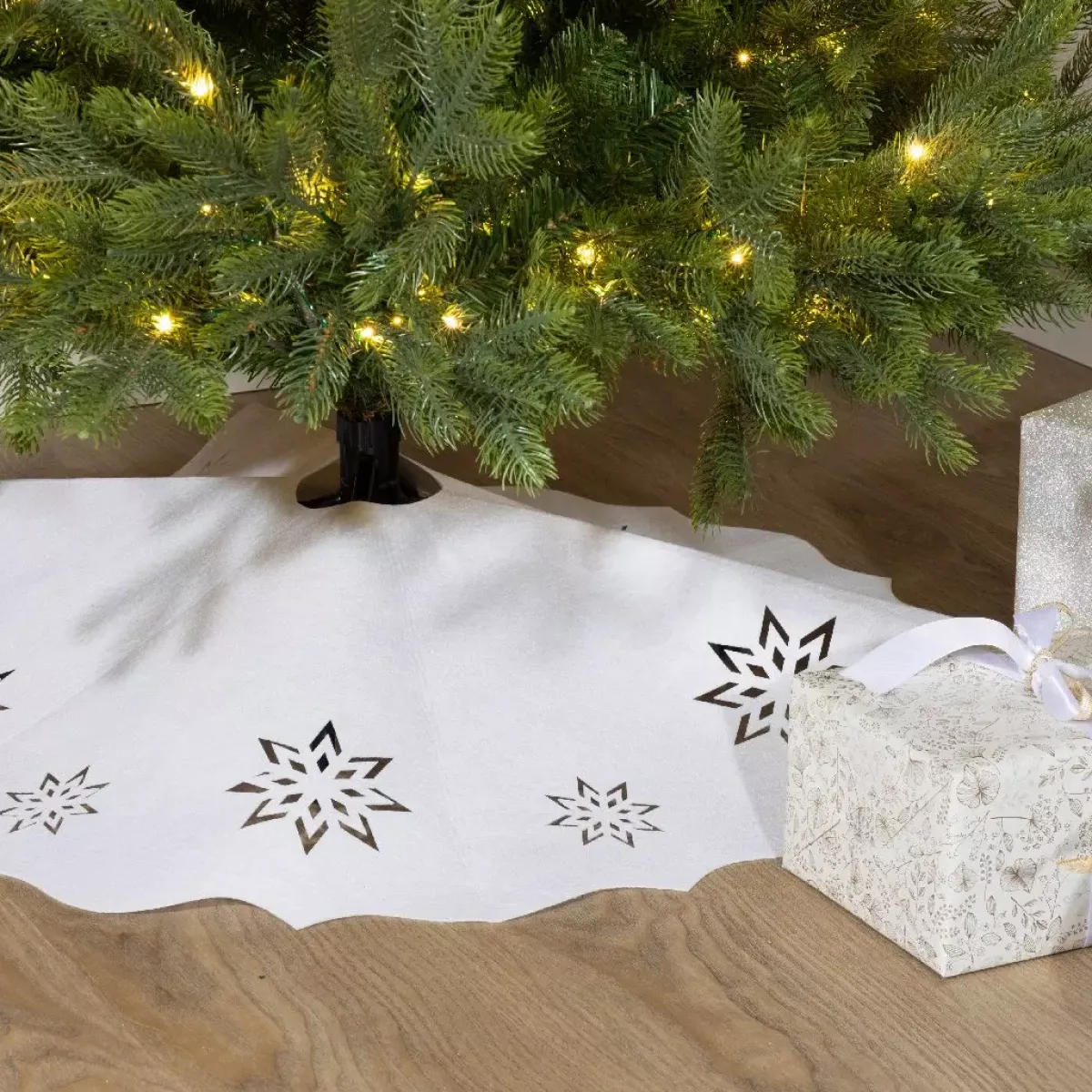 #N/A Accessori Per Albero Di Natale-copri base albero di raso