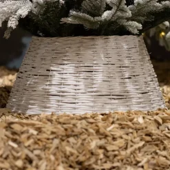 EMINZA Accessori Per Albero Di Natale-Copri base albero vimini (D57 cm) Salice intrecciato