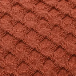 Copriletto cotone nido d'ape (180 x 220 cm) Maya Terracotta