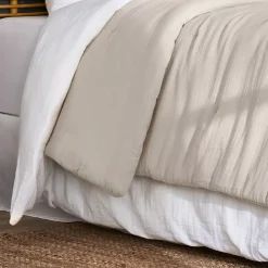 Copriletto in garza di cotone (240 x 220 cm) Gaïa Beige pampa