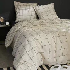 Copripiumino e due federe cotone (260 x 240 cm) Carrie Beige
