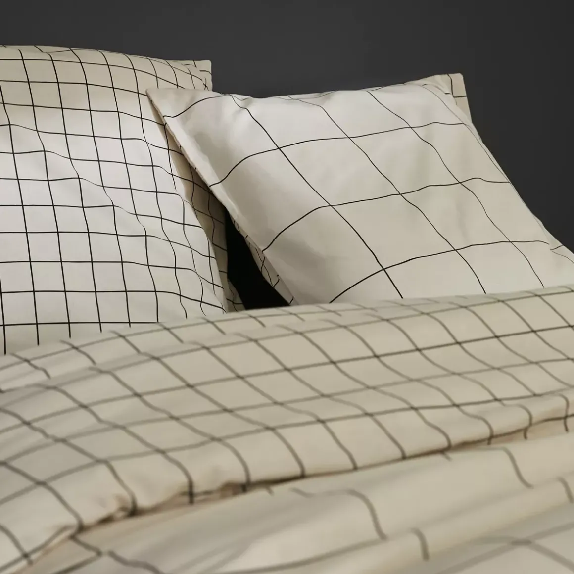 Copripiumino e due federe cotone (200 x 200 cm) Carrie Beige
