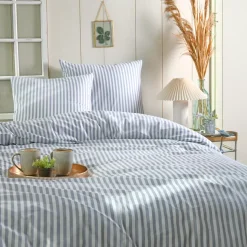 Copripiumino e due federe in cotone (240 x 220 cm) Linea Blu