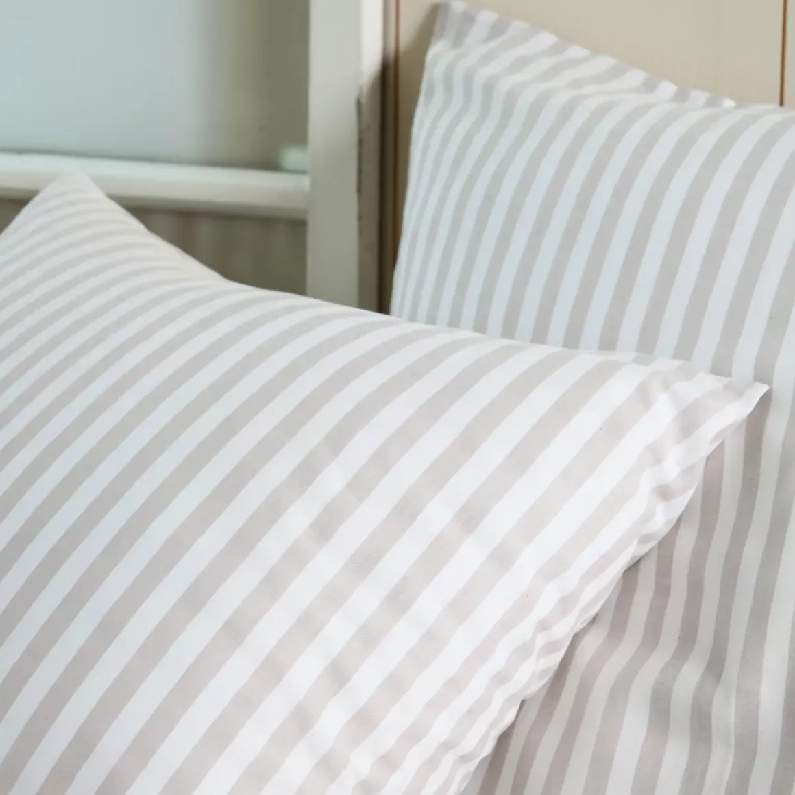 Copripiumino e due federe in cotone (240 x 220 cm) Linea Beige