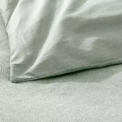 Copripiumino e due federe in cotone (240 x 220 cm) Meline Verde salvia