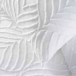 Copripiumino e due federe microfibra tuftata (260 x 240 cm) Heltie Bianco