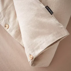 Copripiumino flanella di cotone (260 x 240 cm) Nina Beige