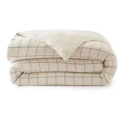 Copripiumino garza di cotone (260 x 240 cm) Gaïa Match Beige pampa