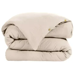 Copripiumino garza di cotone (140 x 200 cm) Gaïa Beige pampa