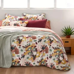 Copripiumino garza di cotone (200 x 200 cm) Azel Multicolore