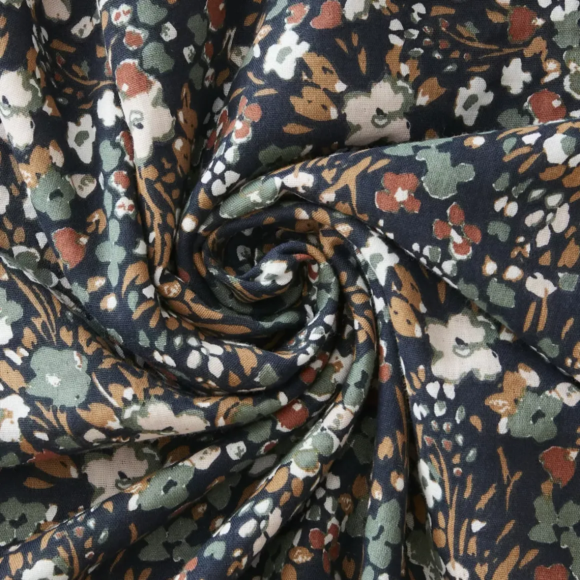 Copripiumino garza di cotone (260 cm) Constance Blu notte