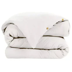 Copripiumino garza di cotone (140 x 200 cm) Gaïa Bianco chantilly