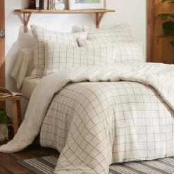 Copripiumino garza di cotone (200 x 200 cm) Gaïa Match Beige pampa