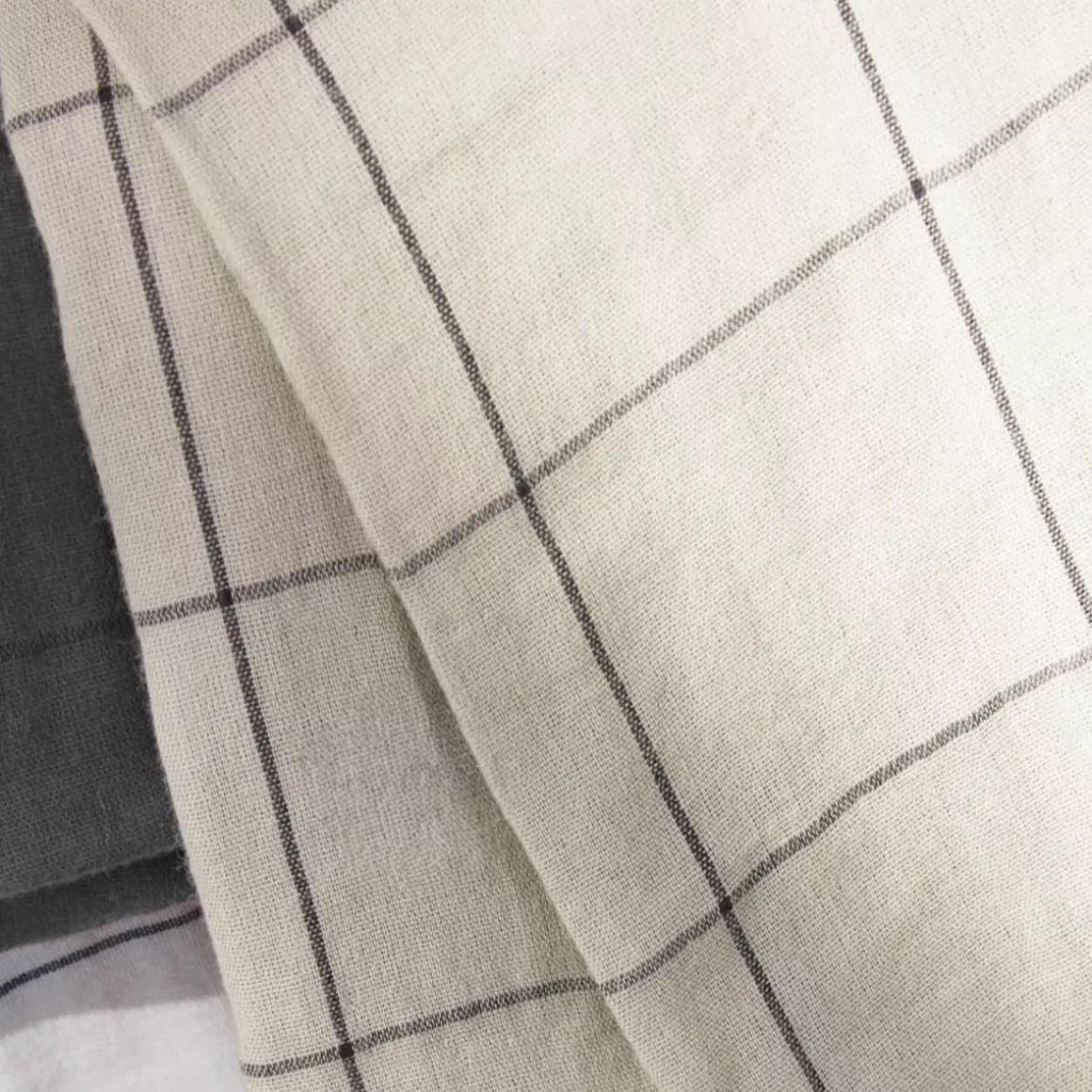 Copripiumino garza di cotone (200 x 200 cm) Gaïa Match Beige pampa