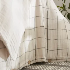 Copripiumino garza di cotone (240 x 220 cm) Gaïa Match Beige pampa