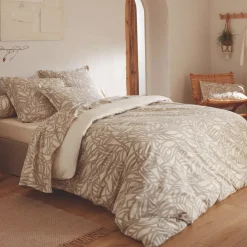 Copripiumino in cotone lavato (300 x 240 cm) Séréna Beige