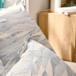 Copripiumino in cotone lavato (200 x 200 cm) Onde Blu