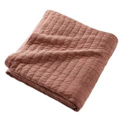 Copripiumino in cotone trapuntato (240 x 260 cm) Lena Terracotta