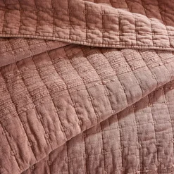 Copripiumino in cotone trapuntato (240 x 260 cm) Lena Terracotta
