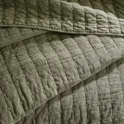 Copripiumino in cotone trapuntato (240 x 260 cm) Lena Rosmarino Verde
