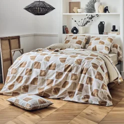 Copripiumino in cotone (240 x 220 cm) Arty Marrone seppia