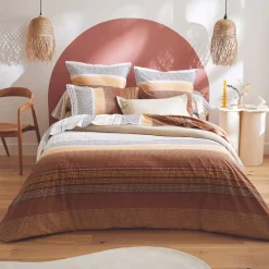 Copripiumino in cotone (260 x 240 cm) Niagara Marrone Castagna