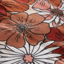 Copripiumino in garza di cotone (240 x 220 cm) Gaïa azalea Terracotta