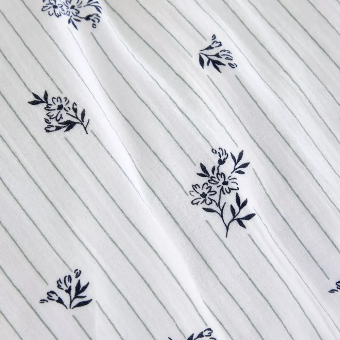 Copripiumino in garza di cotone reversibile (200 x 200 cm) Gaïa Iris Blu