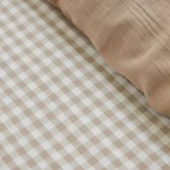 Copripiumino in garza di cotone (240 x 220 cm) Gaïa vichy Corda